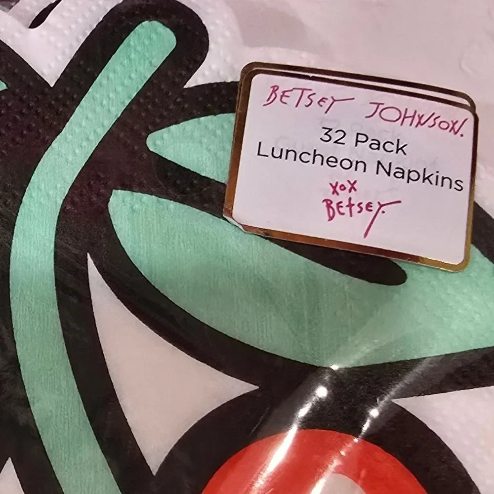 Betsey Johnson Heart Cherries Paper Plates & Napkin‎ Set